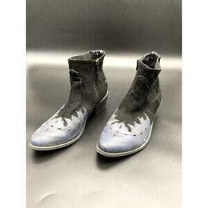 Coconuts by Matisse Black/Purple Faux Leather Boots, Women's Size 8M/EUR 38.5